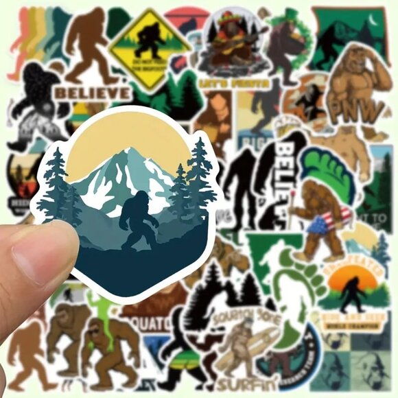 Bigfoot Stickers Lot of 15 Hide Seek Sasquatch Fun Laptop Water Bottle Luggage - Picture 2 of 3